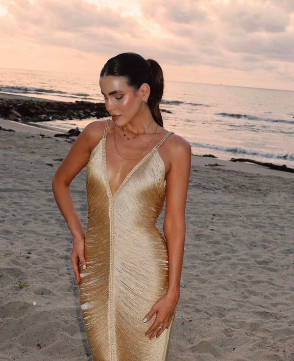 Vestido Lanzini Dourado